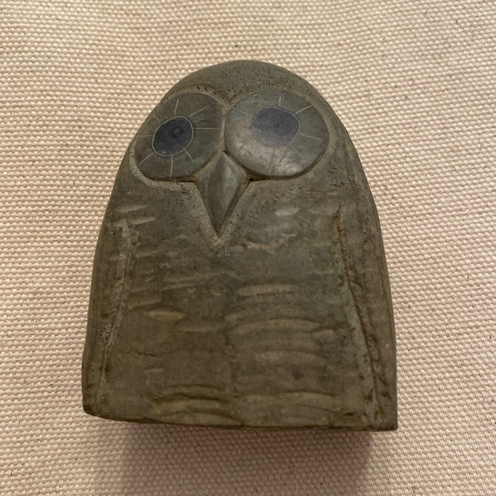 Insightful Owl Sculpture handcrafted in Haiti